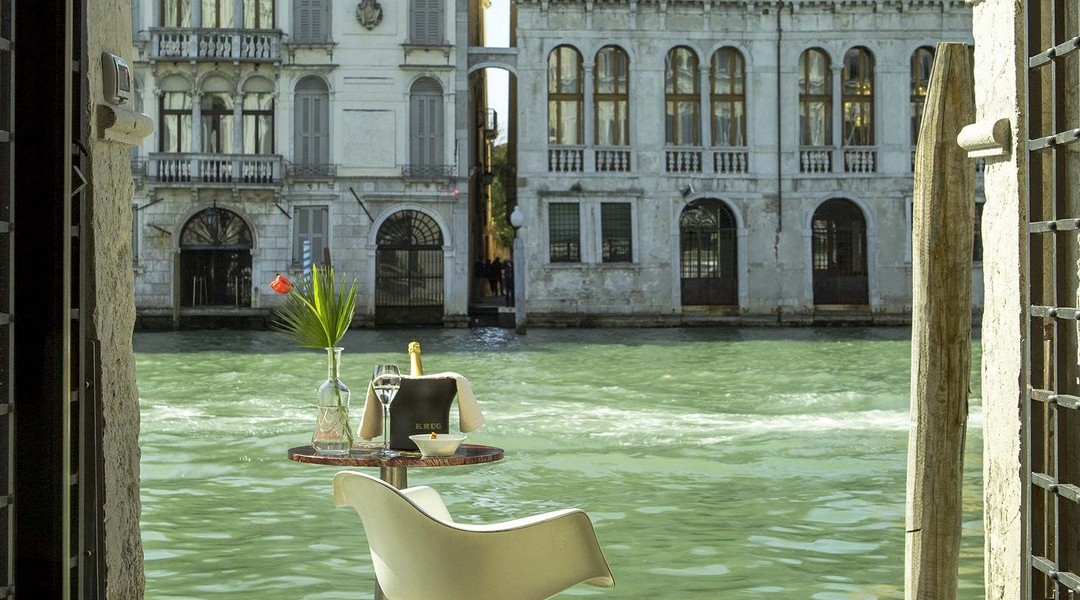 Krug aperitif with the Grand Canal
