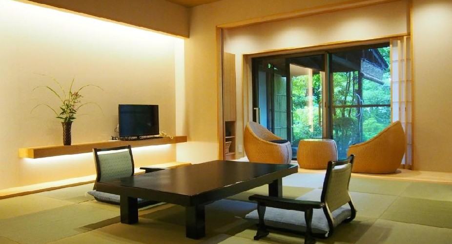 Japanese-Style Room with Outdoor Hot Spring with Garden View