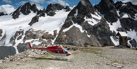 Helicopter Ride Over The Rhaetian Alps