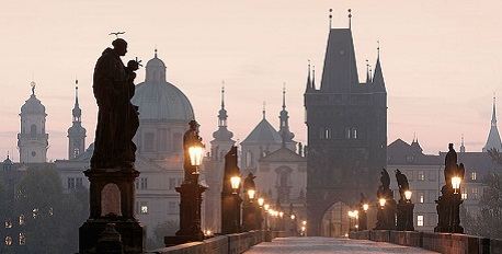 The Charles Bridge and Prague Castle